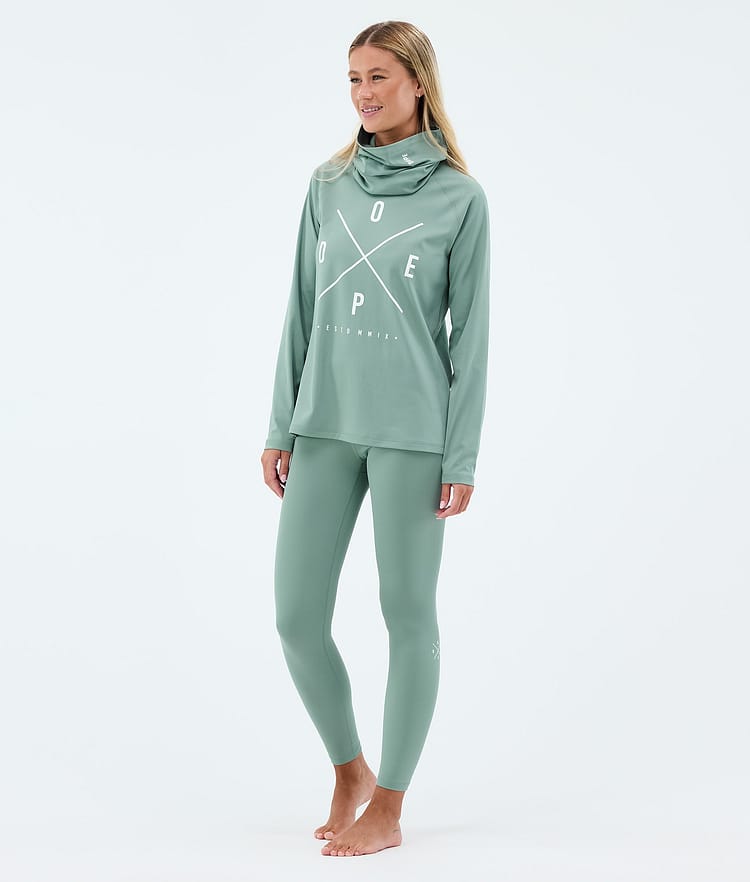Snuggle W Tee-shirt thermique Femme 2X-Up Faded Green, Image 3 of 7