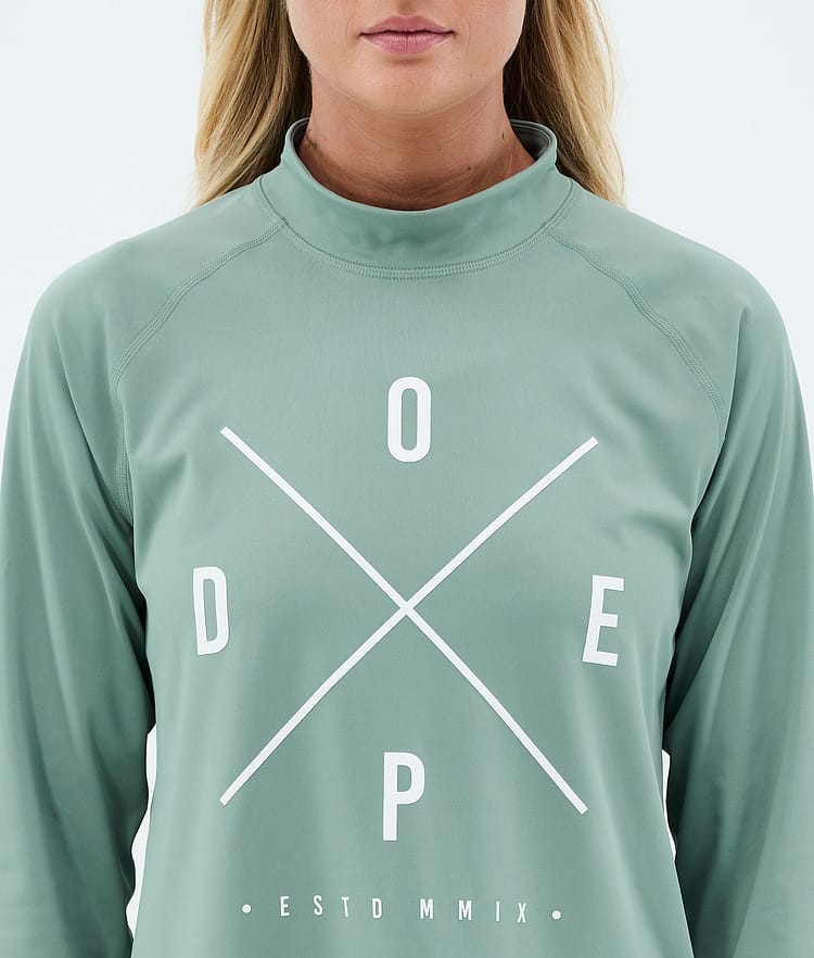 Snuggle W Tee-shirt thermique Femme 2X-Up Faded Green, Image 6 of 7