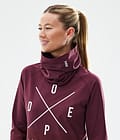 Snuggle W Base Layer Top Women 2X-Up Burgundy, Image 2 of 7
