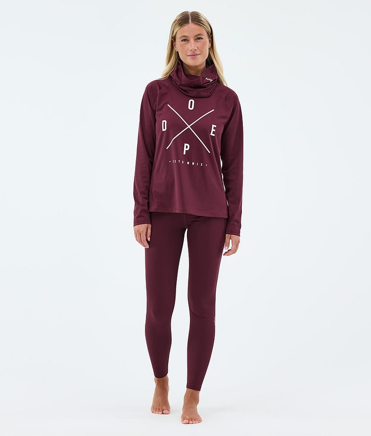 Snuggle W ベースレイヤートップ レディース 2X-Up Burgundy, Image 3 of 7