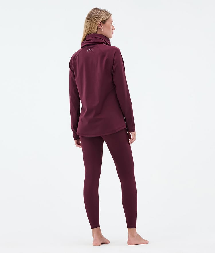 Snuggle W ベースレイヤートップ レディース 2X-Up Burgundy, 画像4 / 7