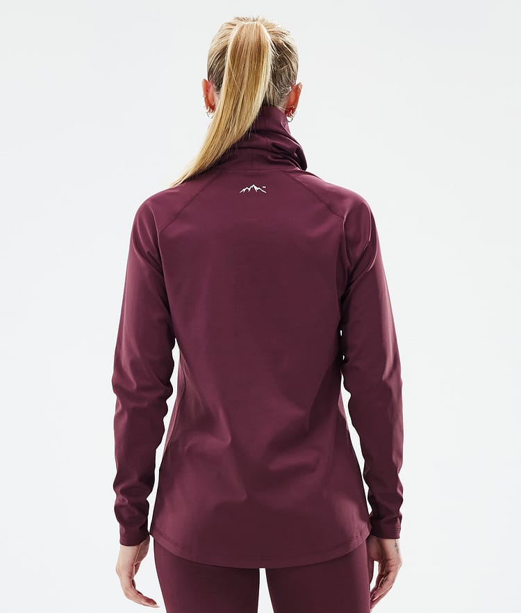 Snuggle W Base Layer Top Women 2X-Up Burgundy, Image 5 of 7