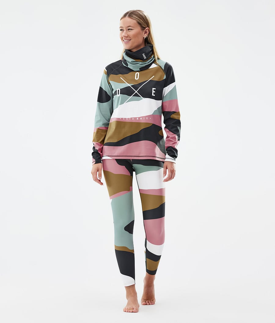 Snuggle W Base Layer Top Women 2X-Up Shards Gold Muted Pink