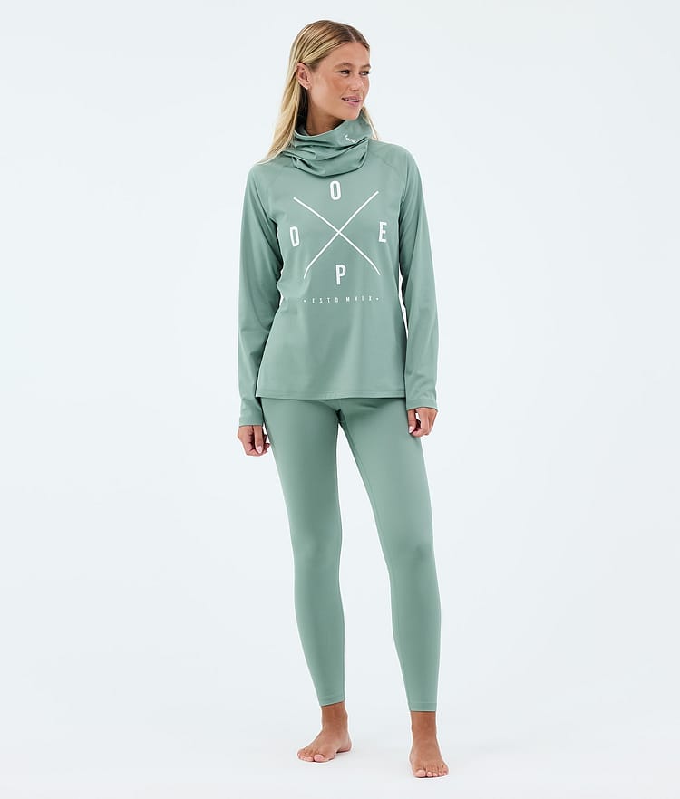 Snuggle W Base Layer Pant Women 2X-Up Faded Green, Image 3 of 7