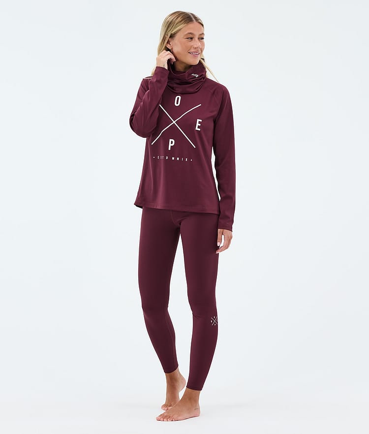 Snuggle W ベースレイヤーパンツ レディース 2X-Up Burgundy, Image 3 of 7