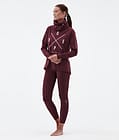 Snuggle W Pantalon thermique Femme 2X-Up Burgundy, Image 3 sur 7