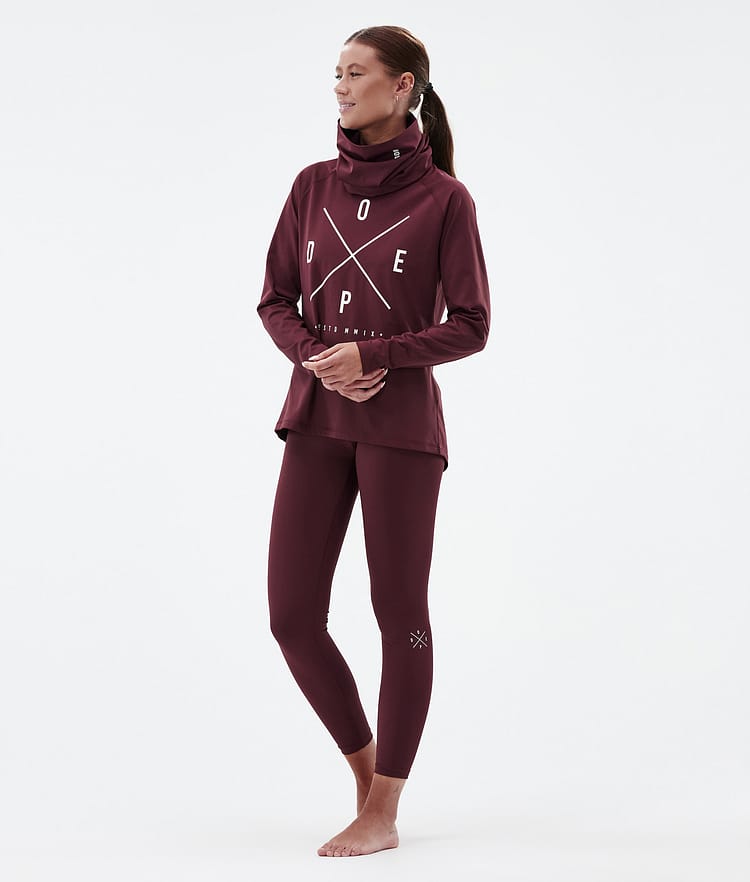 Snuggle W Pantalon thermique Femme 2X-Up Burgundy, Image 3 sur 7