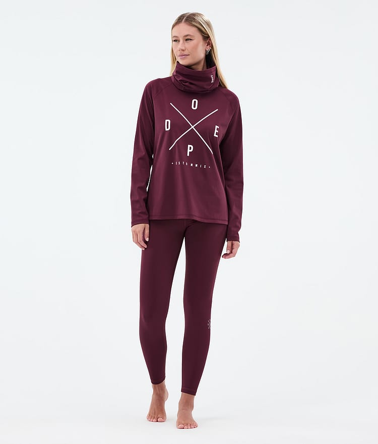 Snuggle W Legginsy Termoaktywne Kobiety 2X-Up Burgundy, Zdjęcie 3 z 7