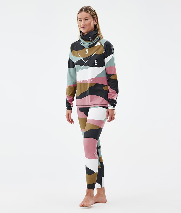 Snuggle W Base Layer Pant Women 2X-Up Shards Gold Muted Pink, Image 3 of 7