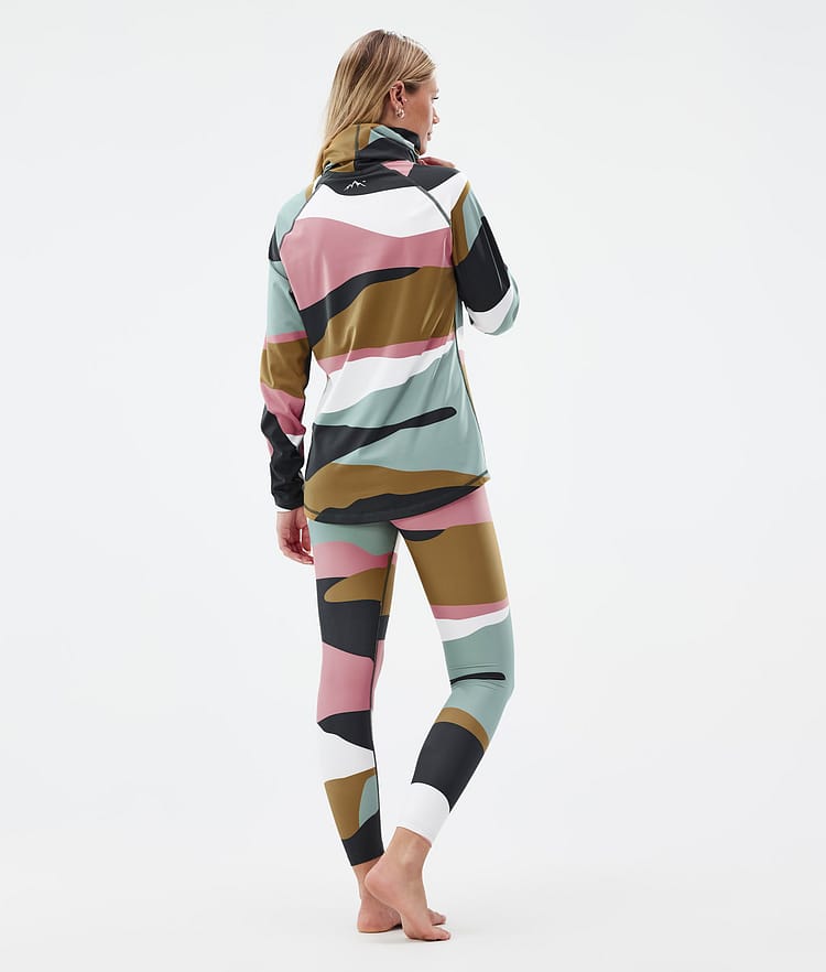Snuggle W Base Layer Pant Women 2X-Up Shards Gold Muted Pink, Image 4 of 7