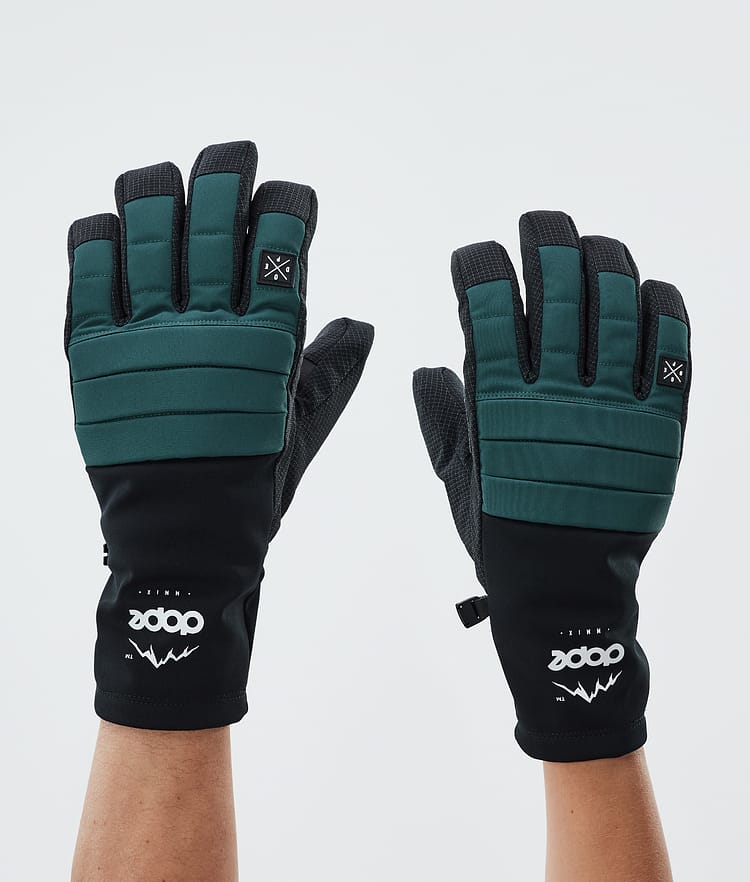Ace Ski Gloves Bottle Green, Image 1 of 5