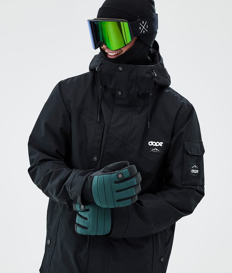 Ace Ski Gloves Bottle Green, Image 3 of 5