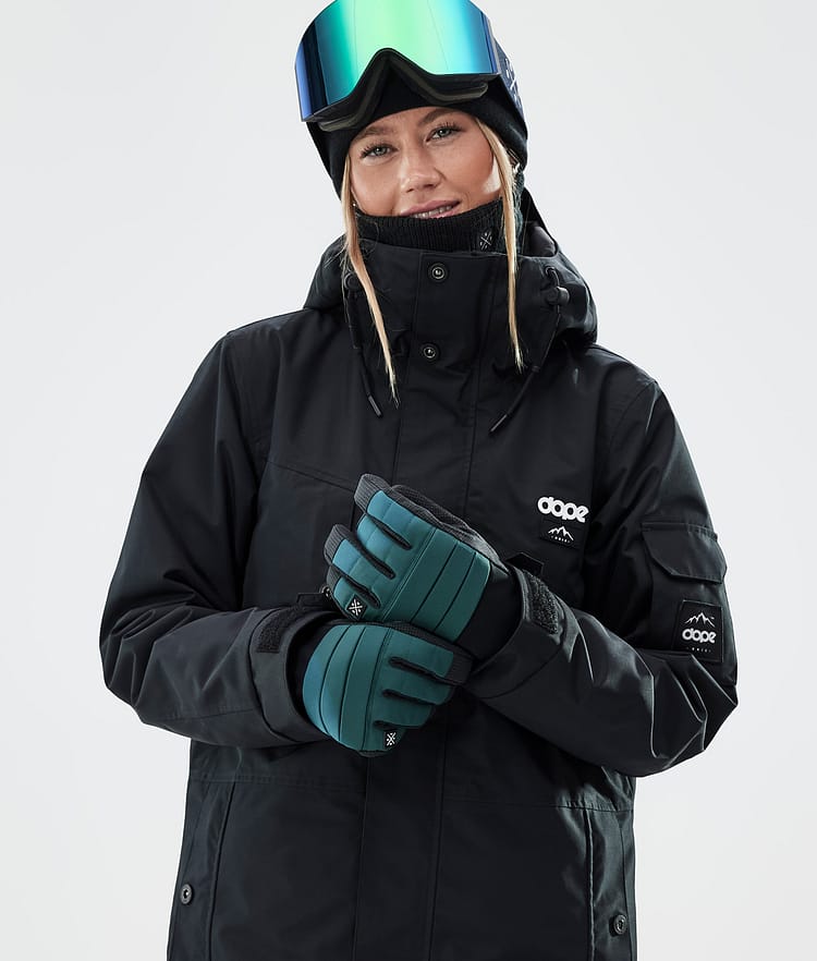 Ace Ski Gloves Bottle Green, Image 4 of 5