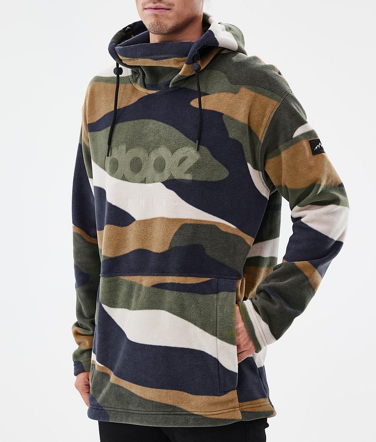 Cozy II Fleece Hoodie Men Shards Gold Green, Image 7 of 7