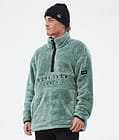 Pile Fleece Sweater Men Faded Green Renewed, Image 1 of 7