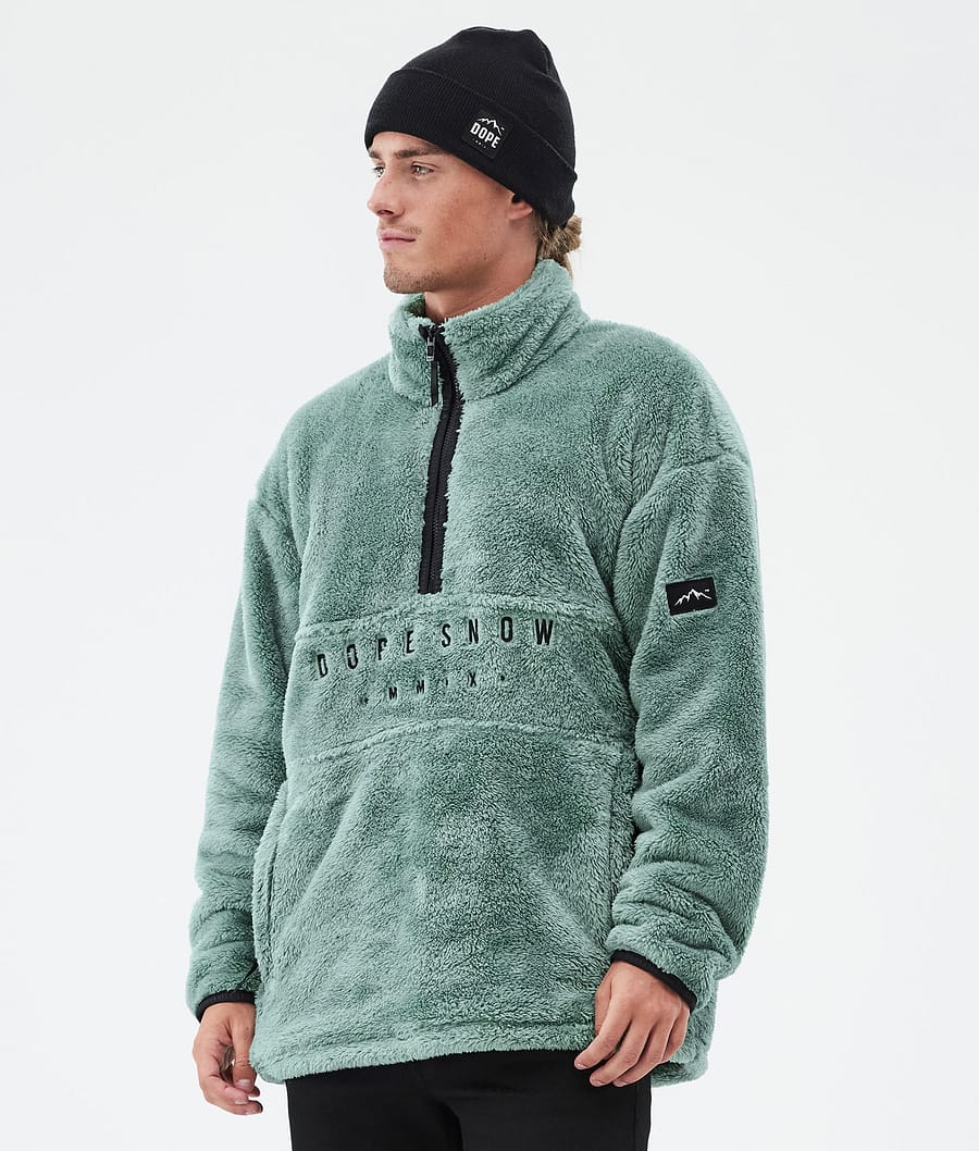 Pile Fleecepullover Herren Faded Green