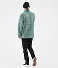 Pile Fleece Sweater Men Faded Green Renewed, Image 4 of 7