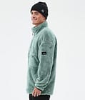 Pile Fleece Sweater Men Faded Green Renewed, Image 5 of 7