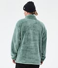 Pile Fleece Sweater Men Faded Green Renewed, Image 6 of 7