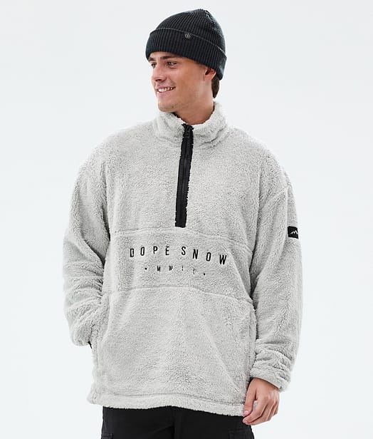 Pile Fleece Sweater Men Light Grey