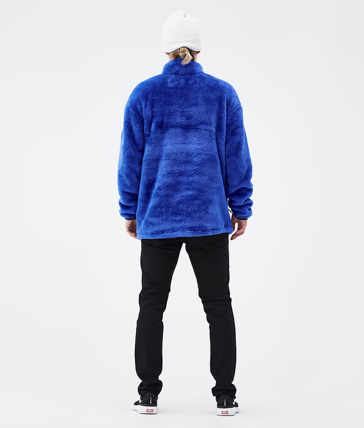 Pile Fleece Sweater Men Cobalt Blue, Image 4 of 7