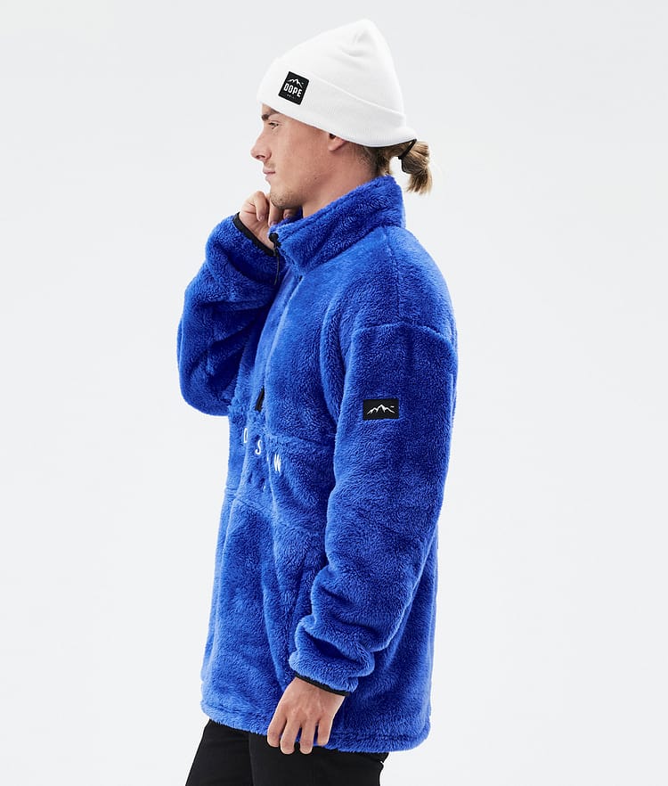 Pile Fleece Sweater Men Cobalt Blue, Image 5 of 7