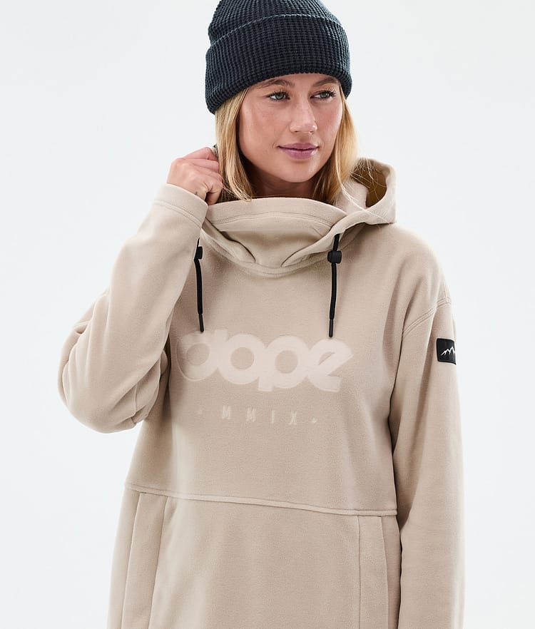 Cozy II W Fleece-hoodie Dame Sand, Billede 2 af 7