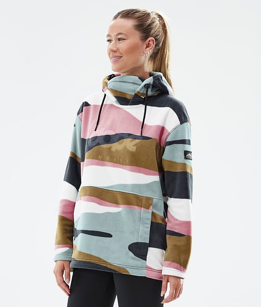 Dope Cozy II W Fleece Hoodie Dames Shards Gold Muted Pink