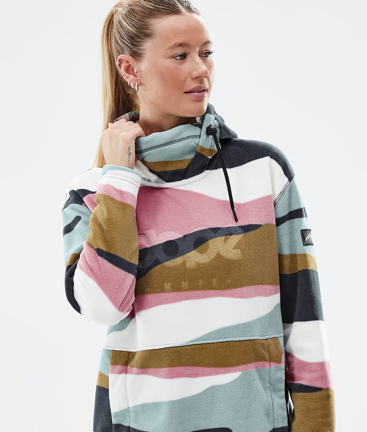 Cozy II W Fleece Hoodie Damen Shards Gold Muted Pink, Bild 2 von 7