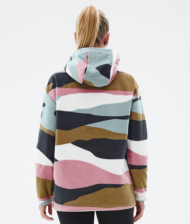 Cozy II W フリースパーカー レディース Shards Gold Muted Pink, 画像6 / 7