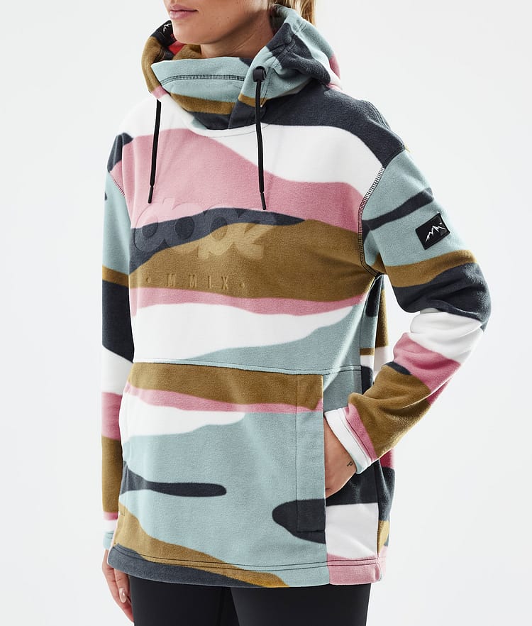 Cozy II W Fleece Hoodie Damen Shards Gold Muted Pink, Bild 7 von 7