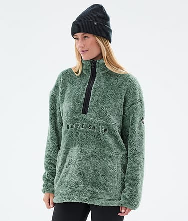 Pile W Fleece Sweater Women Faded Green
