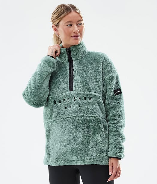 Pile W Fleece Sweater Women Faded Green