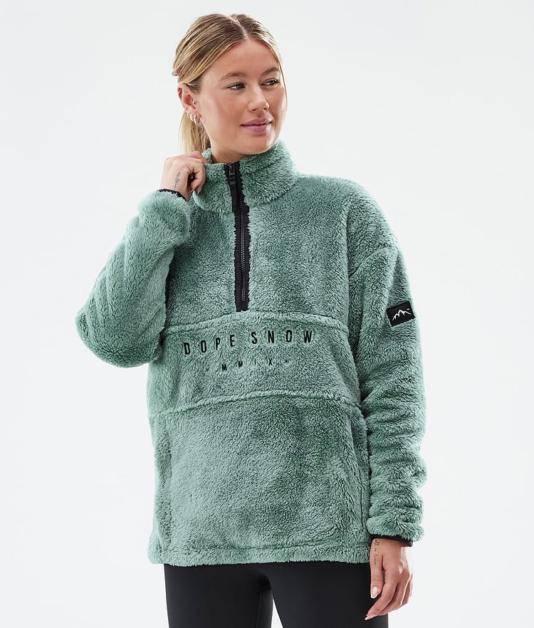 Pile W Fleece Trui Dames Faded Green, Afbeelding 1 van 7