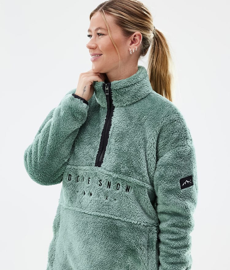 Pile W Fleece Sweater Women Faded Green