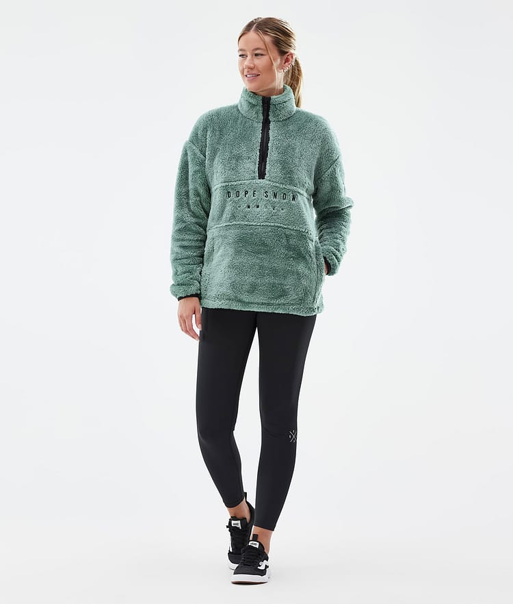 Pile W Fleece Sweater Women Faded Green