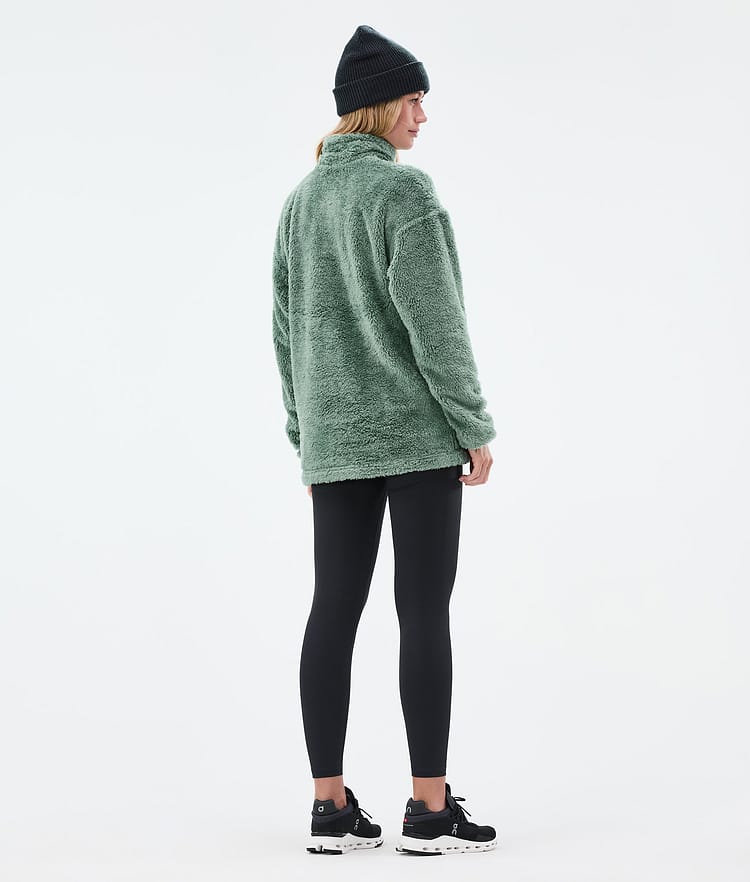 Pile W Fleece Sweater Women Faded Green, Image 4 of 7