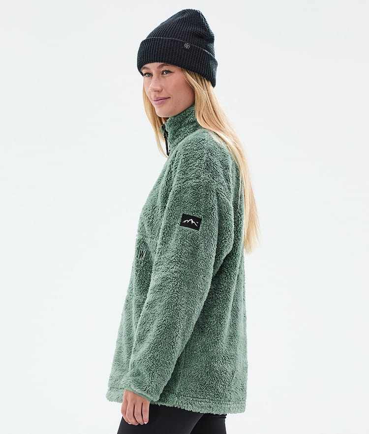 Pile W Fleece Sweater Women Faded Green, Image 5 of 7