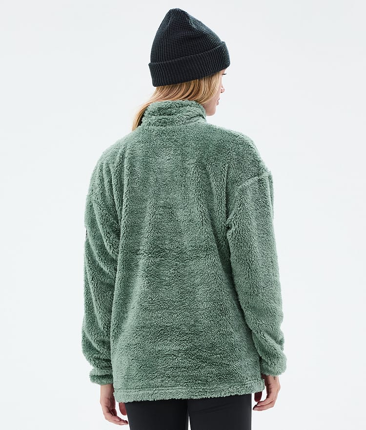 Pile W Fleece Sweater Women Faded Green, Image 6 of 7
