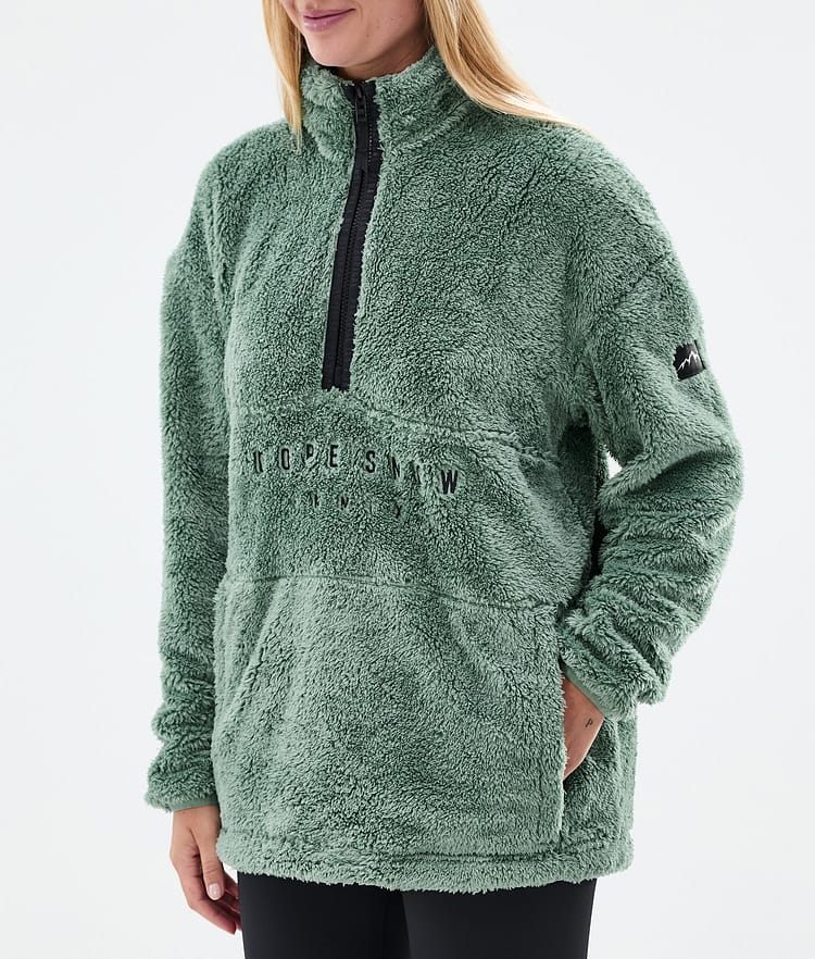 Pile W Fleece Sweater Women Faded Green, Image 7 of 7