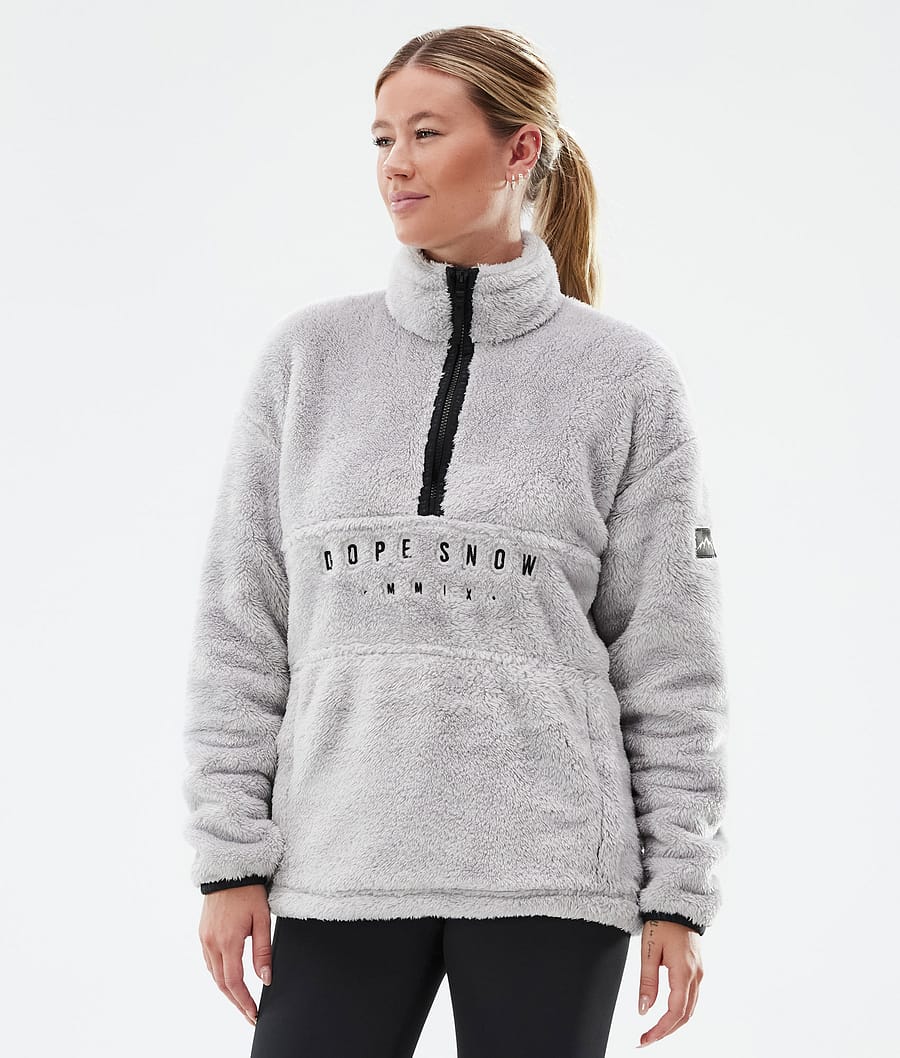 Pile W Fleece Sweater Women Light Grey