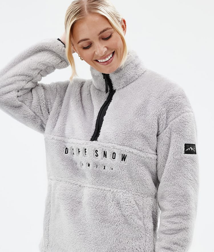 Pile W Fleecepullover Damen Light Grey, Bild 2 von 7