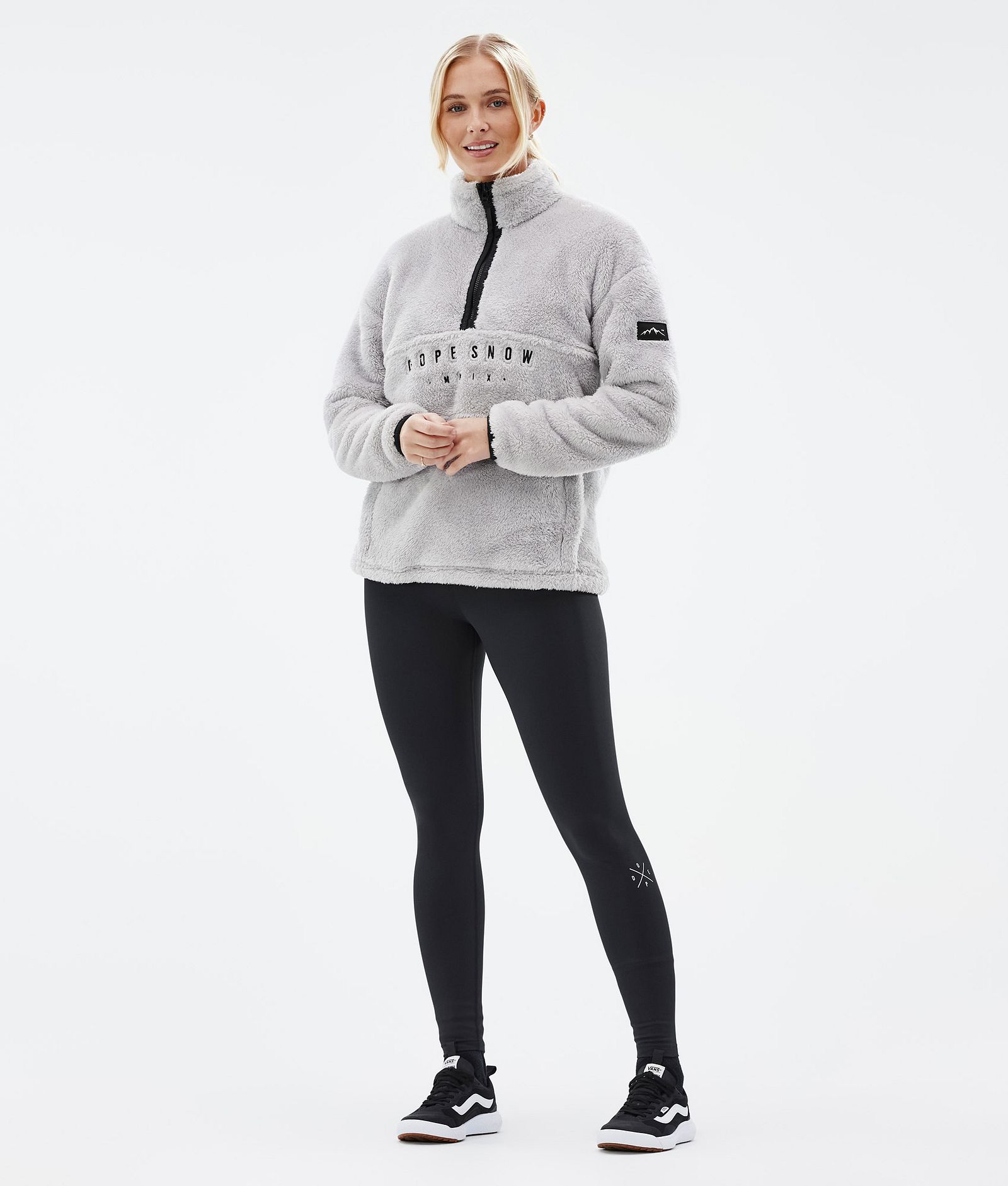 Pile W Fleecepullover Damen Light Grey, Bild 3 von 7