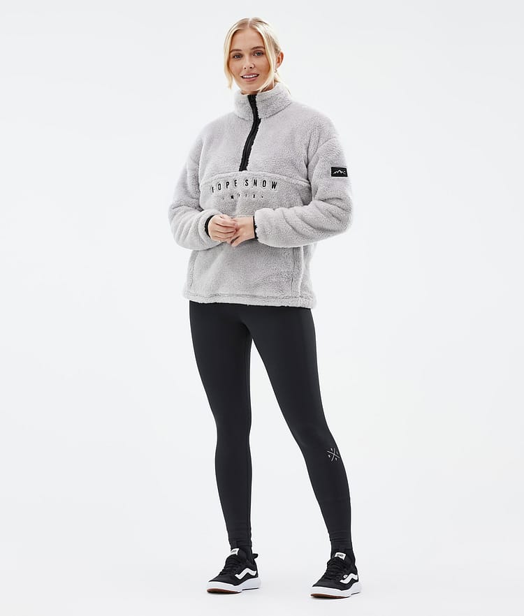Pile W Fleecepullover Damen Light Grey, Bild 3 von 7