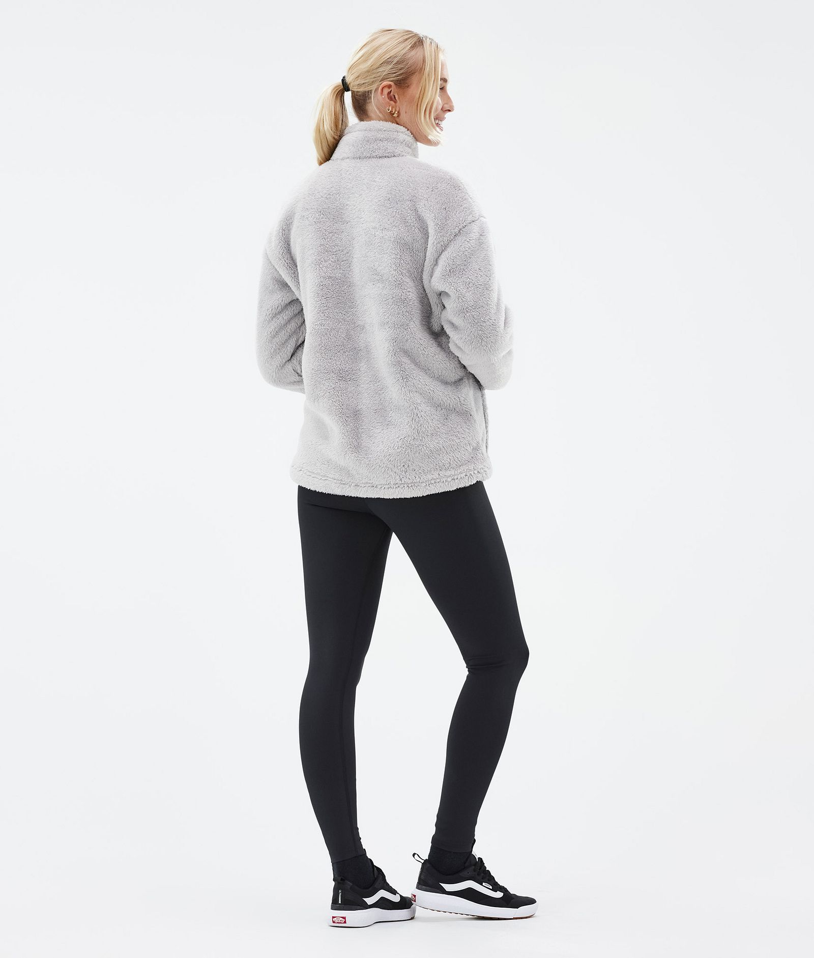 Pile W Fleecepullover Damen Light Grey, Bild 4 von 7