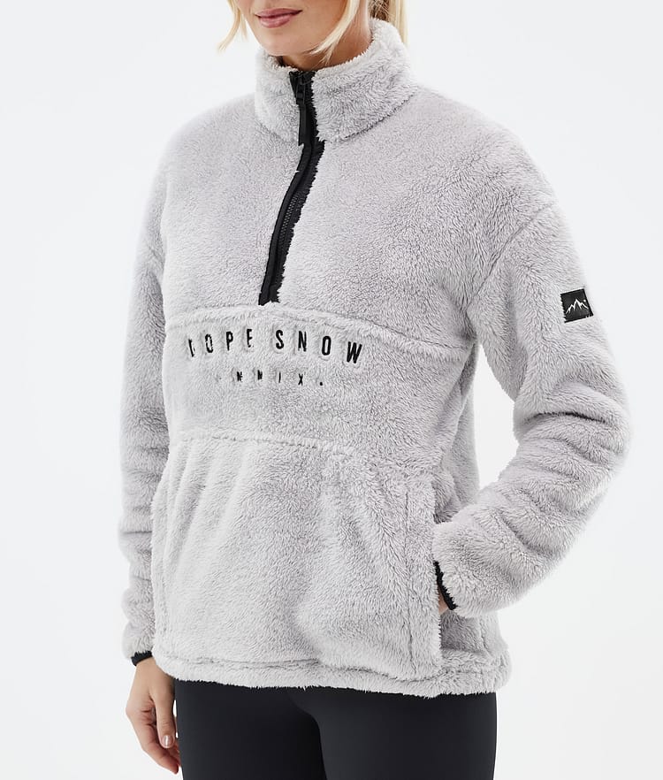 Pile W Fleecepullover Damen Light Grey, Bild 7 von 7