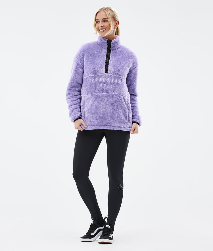 Pull Velours Femme - Sweat-shirt Polaire Teddy Moelleux, Manches Longues, Col Rond - Coupe Ample Pour L'hiver