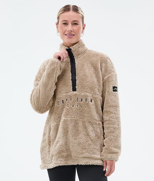 Pile W Fleecepullover Damen Sand