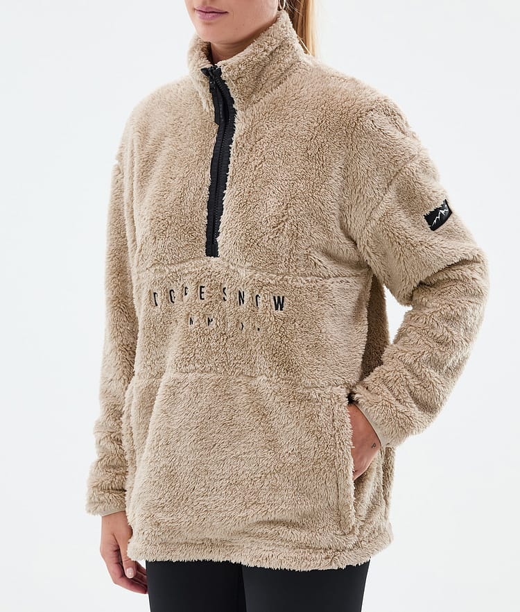 Pile W Fleece Sweater Women Sand, Image 7 of 7