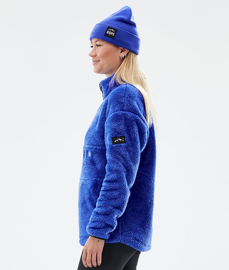 Pile W Fleece Sweater Women Cobalt Blue, Image 5 of 7